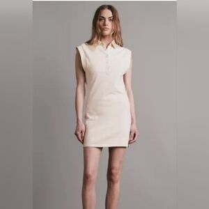 NEW Rag & Bone Mckenna Button Front Mini Polo Dress Size  XXS Antique White